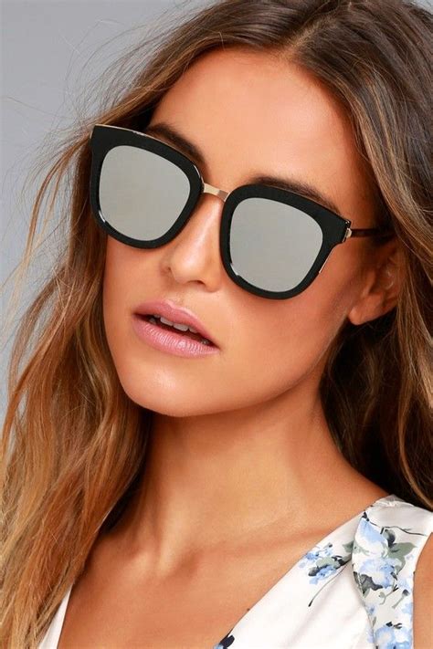 aspect fashion round sunglasses black silver mirror